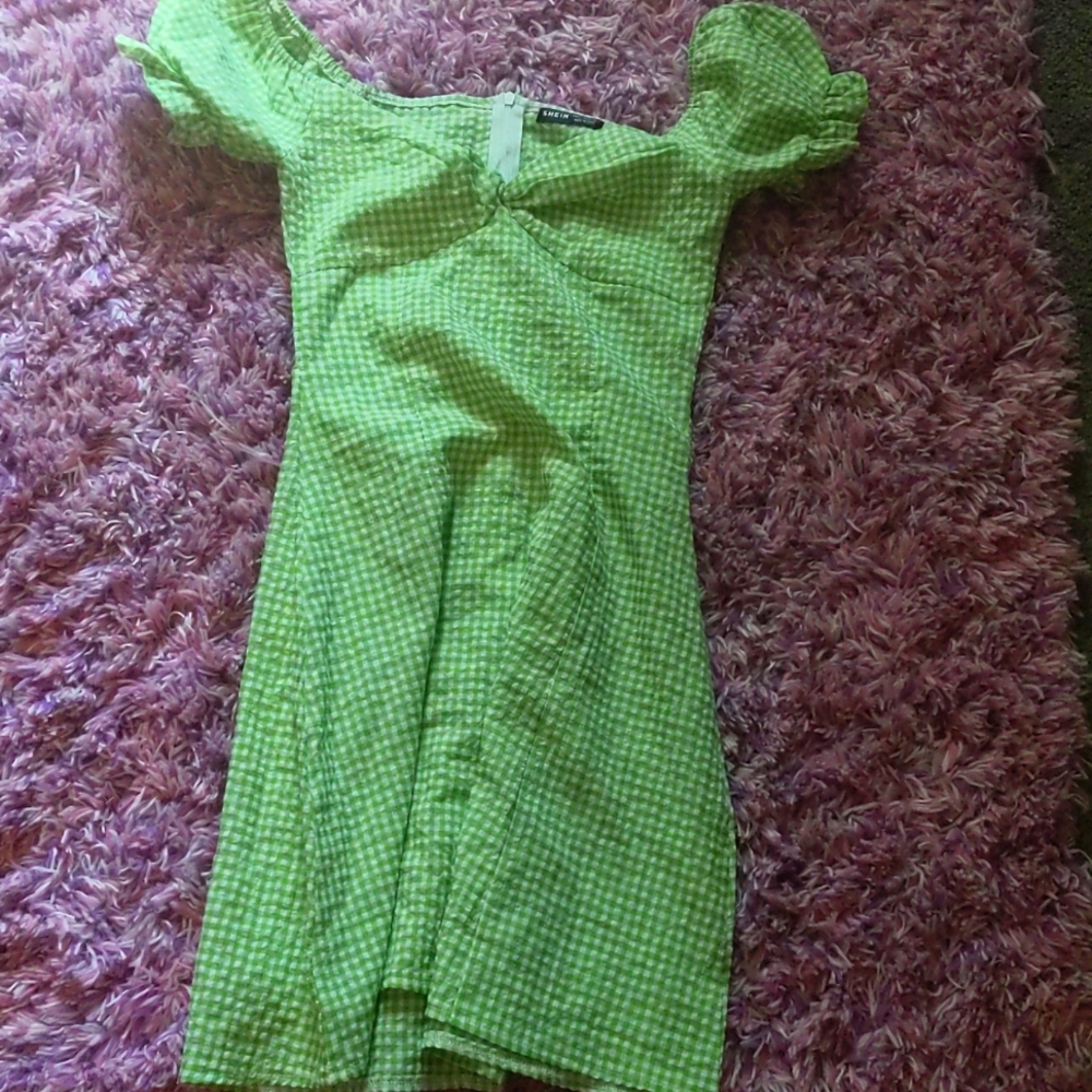 Shien green plaid dress, size small